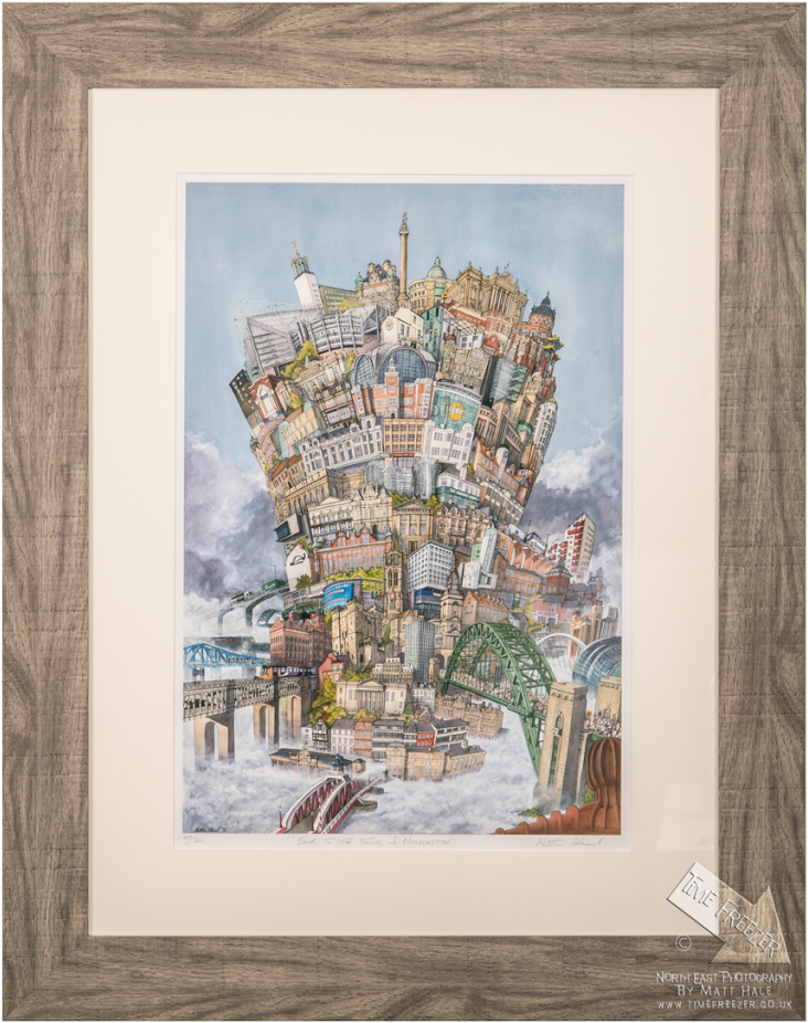 Back To The Tower Of Newcastle By Matthew Ellwood - Tower Of Newcastle Print (793x1024), Png Download