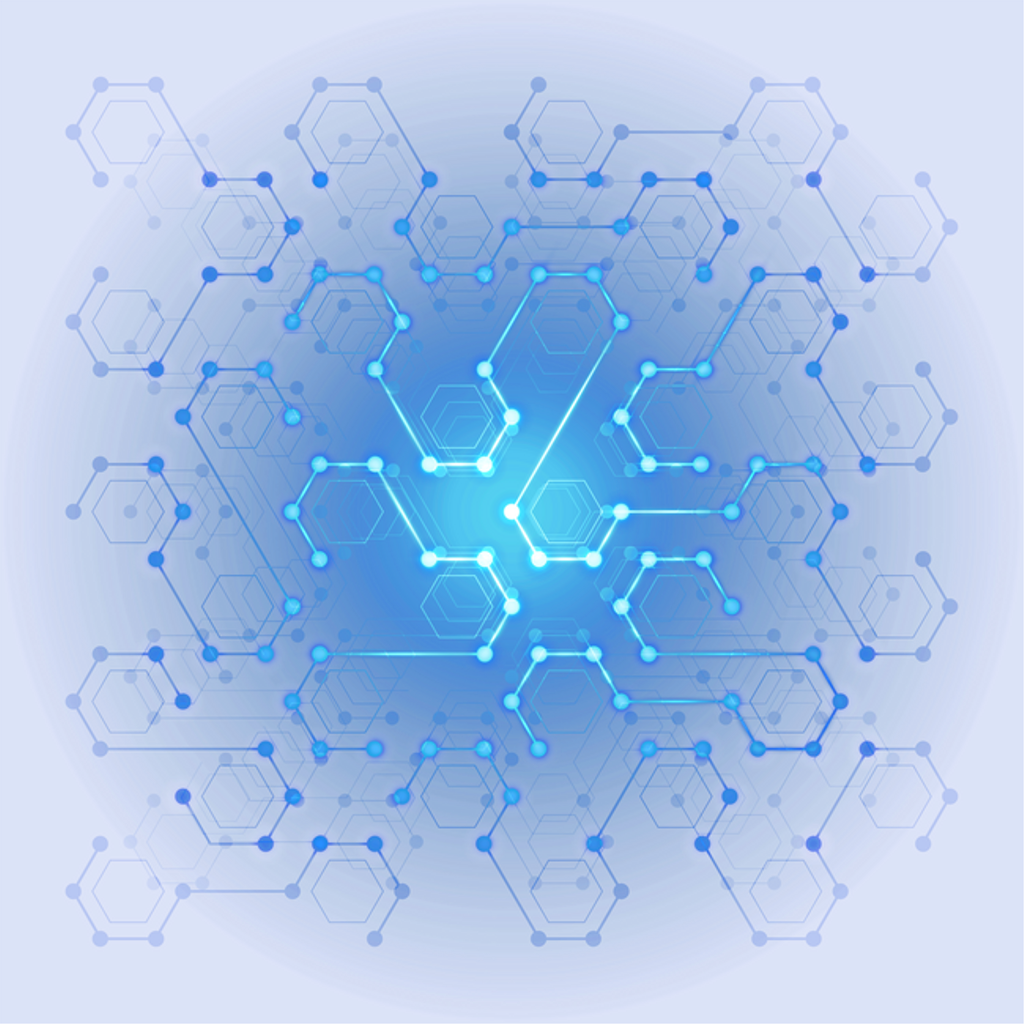 Neon Blue Technology Design Lines Neonblue Glow Light (1024x1024), Png Download
