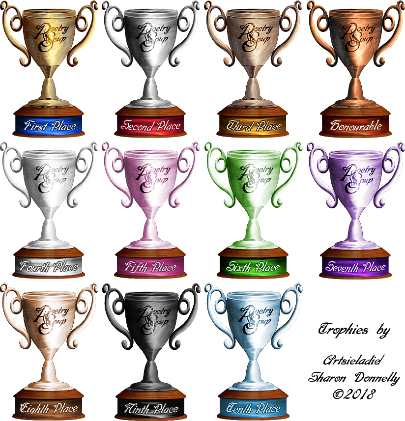 Poetrysoup Trophies By & Copyrighted To Artsieladie - Trophy (824x857), Png Download