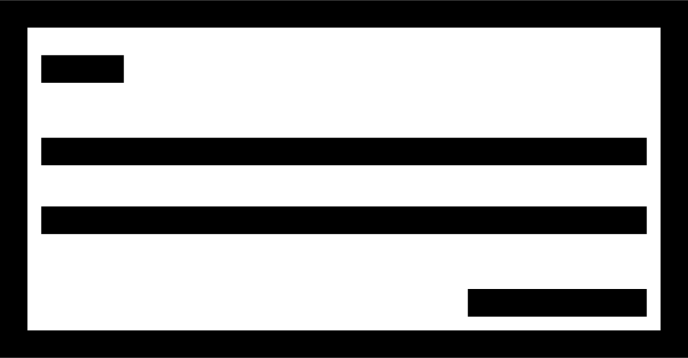 Cheque Comments - Cheque (980x510), Png Download