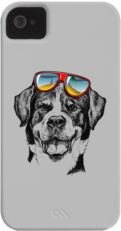 Cool Dog Phone Case For Iphone 4/4s,5/5s/5c, Ipod Touch, - Cool Dog Drawing (600x900), Png Download