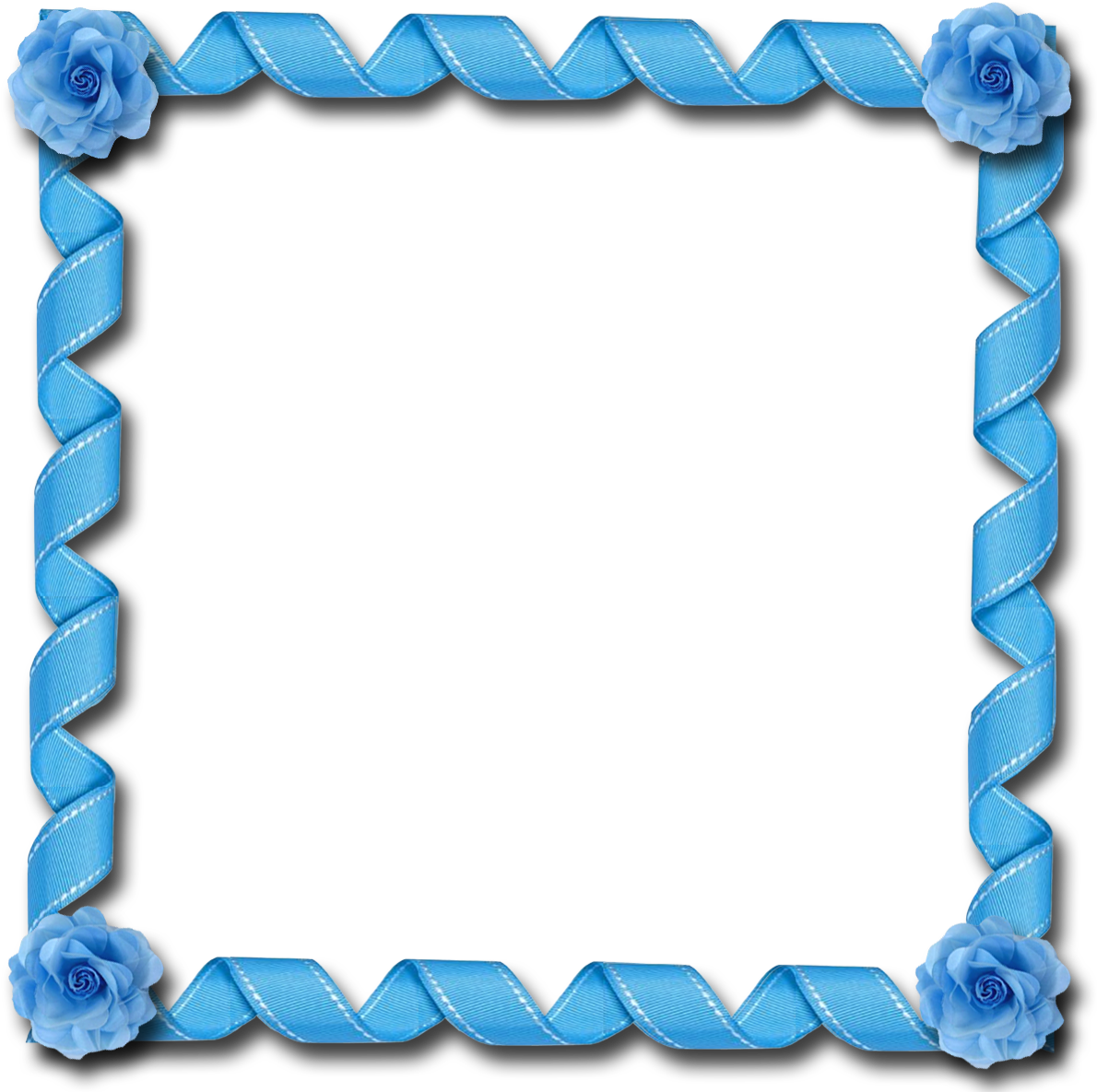 Picture Frame Ribbon - Light Blue Flowers (1200x1200), Png Download
