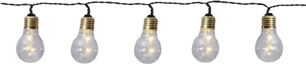 Light Chain Glow - Five-bulb Led String Lights Glow Battery (600x600), Png Download