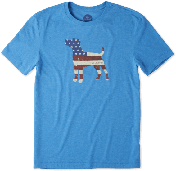 Men's Americana Dog Cool Tee - Cute Bicycle T Shirt (570x570), Png Download
