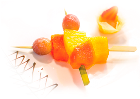 Pinchos De Frutas - Skewer (480x436), Png Download