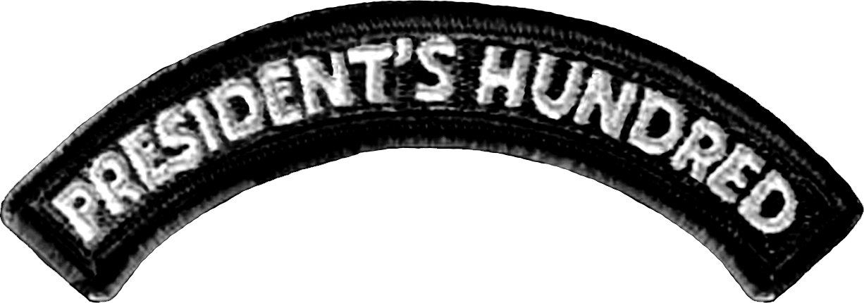 Uscg Presidents 100 Cloth Tab - Uscg President's Hundred (1226x430), Png Download