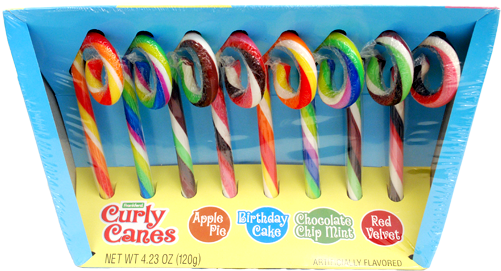 Curly Candy Canes - Frankford Curly Candy Canes - 8 Count, 4.23 Oz Box (500x500), Png Download