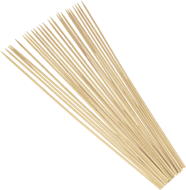 570125 / Bolsa 100 Brochetas Madera 25 Cm - Metaltex Birchwood Skewers, Set Of 100 (1000x1000), Png Download