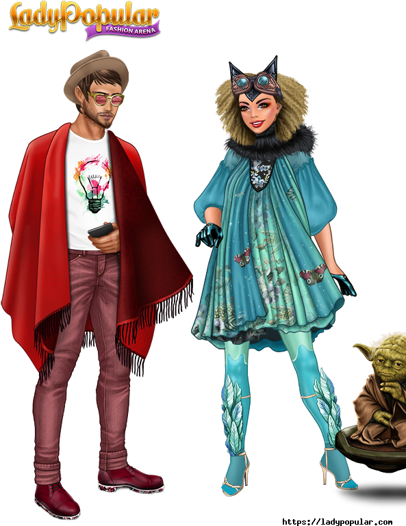 Modern Cinderella With Her Modern Prince Charming And - Lady Popular (600x800), Png Download
