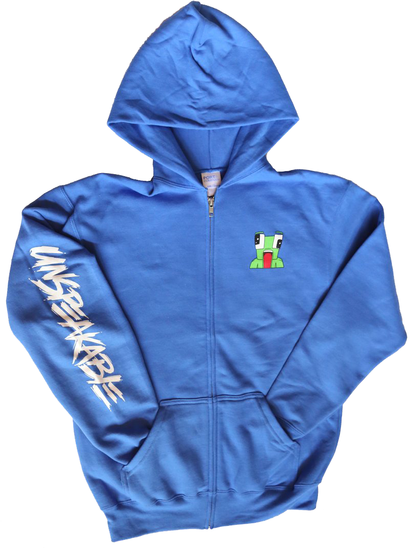 Download Royal Blue Unspeakable Zipper Hoodie - Zipper PNG Image with ...