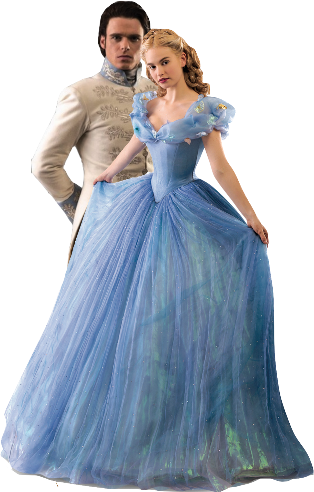 Cinderella And Prince Kit (prince Charming) - Cinderella Lily James Png (720x1111), Png Download