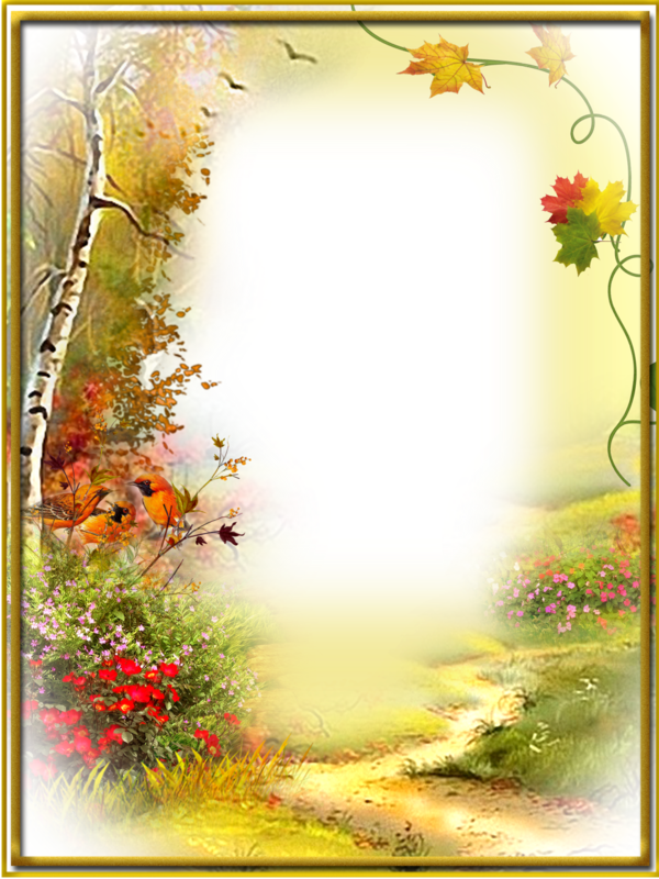 Borders For Paper, Borders And Frames, Page Borders, - Png Leaves Autumn Border (600x800), Png Download