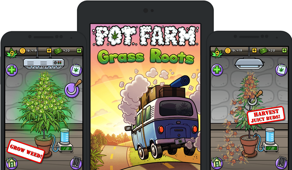 Pot Farm Grass Roots Splash Screen - Pot Farm Grass Roots (1024x639), Png Download