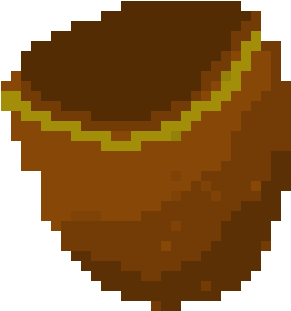 Empty Gold Bag - Pixel Coffee Logo (390x340), Png Download