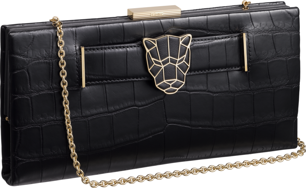 Panthère De Cartier Clutch Bagblack Crocodile Skin, - Panthere De Cartier Clutch Bag (1024x631), Png Download