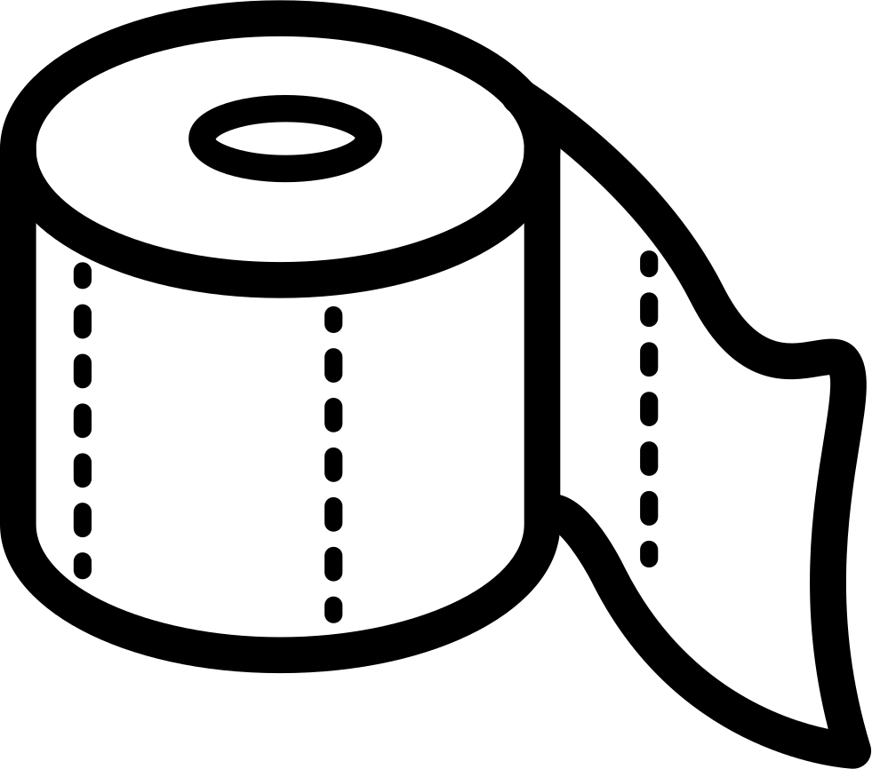 Toilet Paper Roll Outline - Toilet Paper Outline (981x866), Png Download