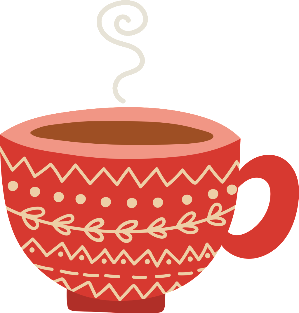 Christmas Cup Christmas Cartoon Transparent - 杯子 卡通 (1024x1074), Png Download