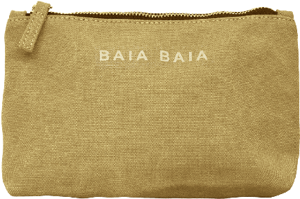 Beige Pouch With Gold Tone Zipper - Coin Purse (429x500), Png Download