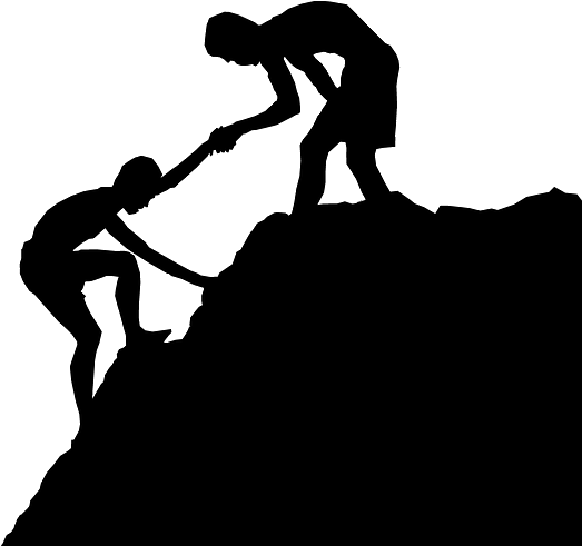 Bromance Boys Friends Friendship Silhouette Black - 365 Day Inspirational Quotes For Women V. 3: Life Is (562x508), Png Download