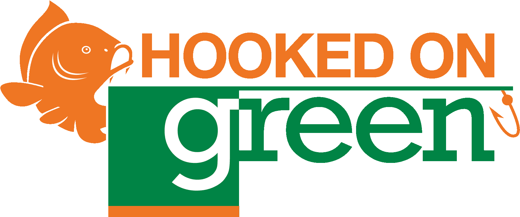 Hooked On Green Logo - Logo (1939x771), Png Download