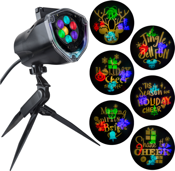 Mickey And Friends Whirl A Motionâ„¢ Silhouetteâ„¢ - Halloween Projector (600x600), Png Download