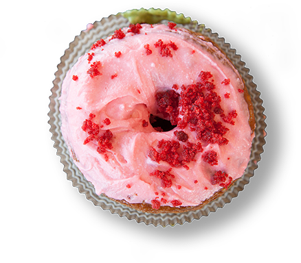 Strawberry - Cake (438x384), Png Download