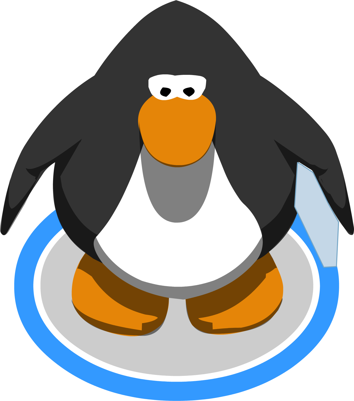 Laptop In-game - Club Penguin Penguin Sprite (1482x1677), Png Download