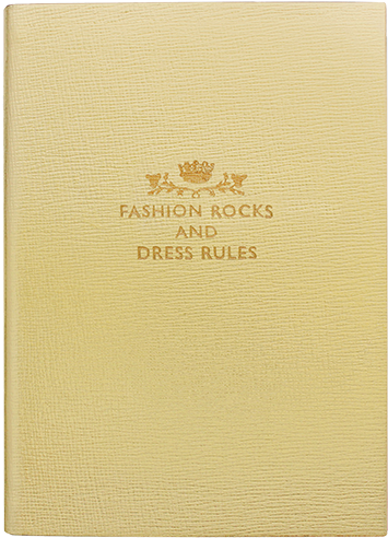 'fashion Rocks And Dress Rules' Notebook In Goldrose - Gold Notebook Png (600x600), Png Download