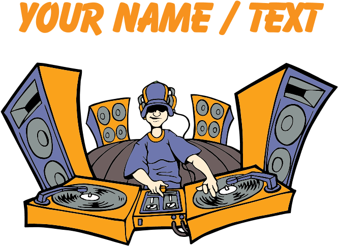 Favorite - Dj Booth Cartoon (700x700), Png Download