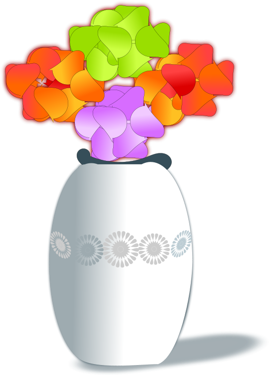 Vase Clipart 3 Flower - Transparent Flower Vase Clipart (686x800), Png Download