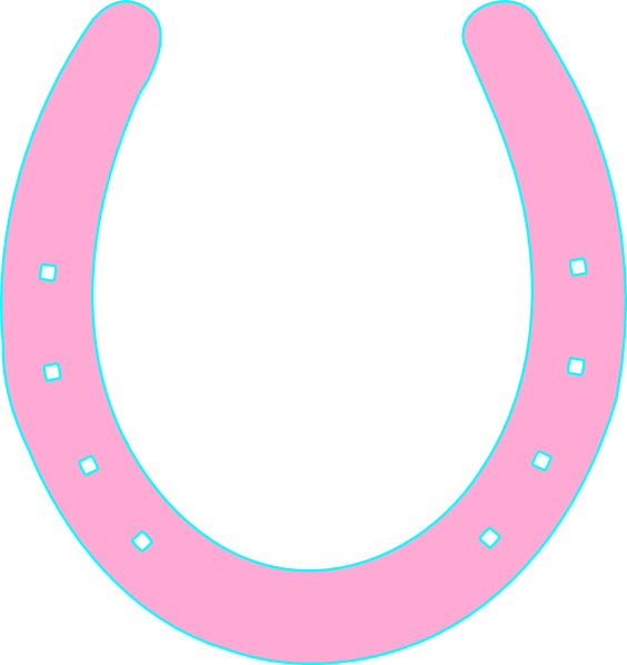Horse Feet Cliparts - Pink Horseshoe Clip Art (564x598), Png Download