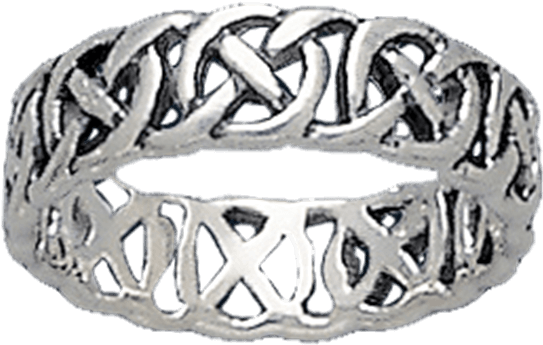 White Bronze Celtic Circle Knot Band - "white Bronze Celtic Circle Knot Band" (555x555), Png Download