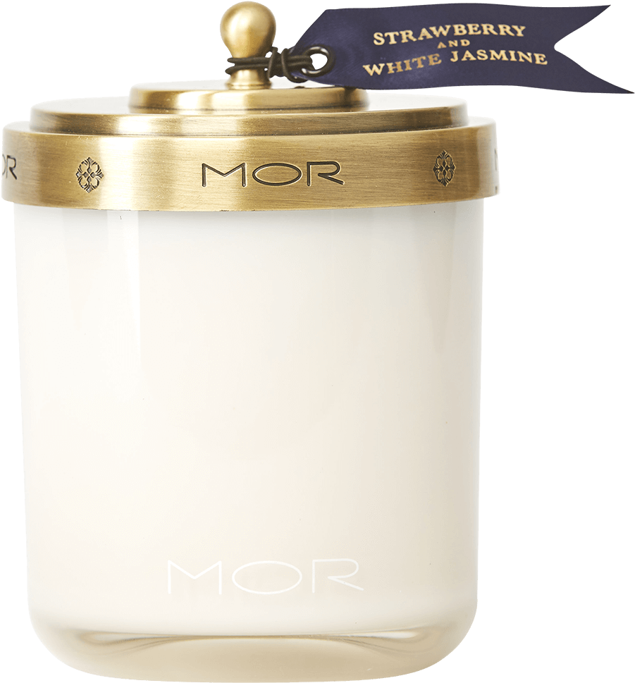 Shfc01 Scented Home Library Strawberry And White Jasmine - Mor Petite Candle (1000x1200), Png Download