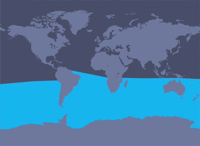The Above Map Shows The Distribution Of Minke Whales - Antarctic Minke Whale Range (680x499), Png Download