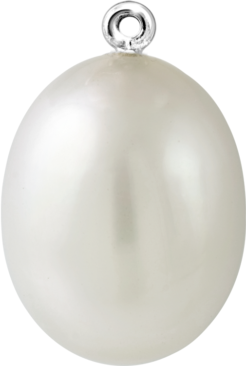 Freshwater Oval Pearl Drop - Locket (582x795), Png Download