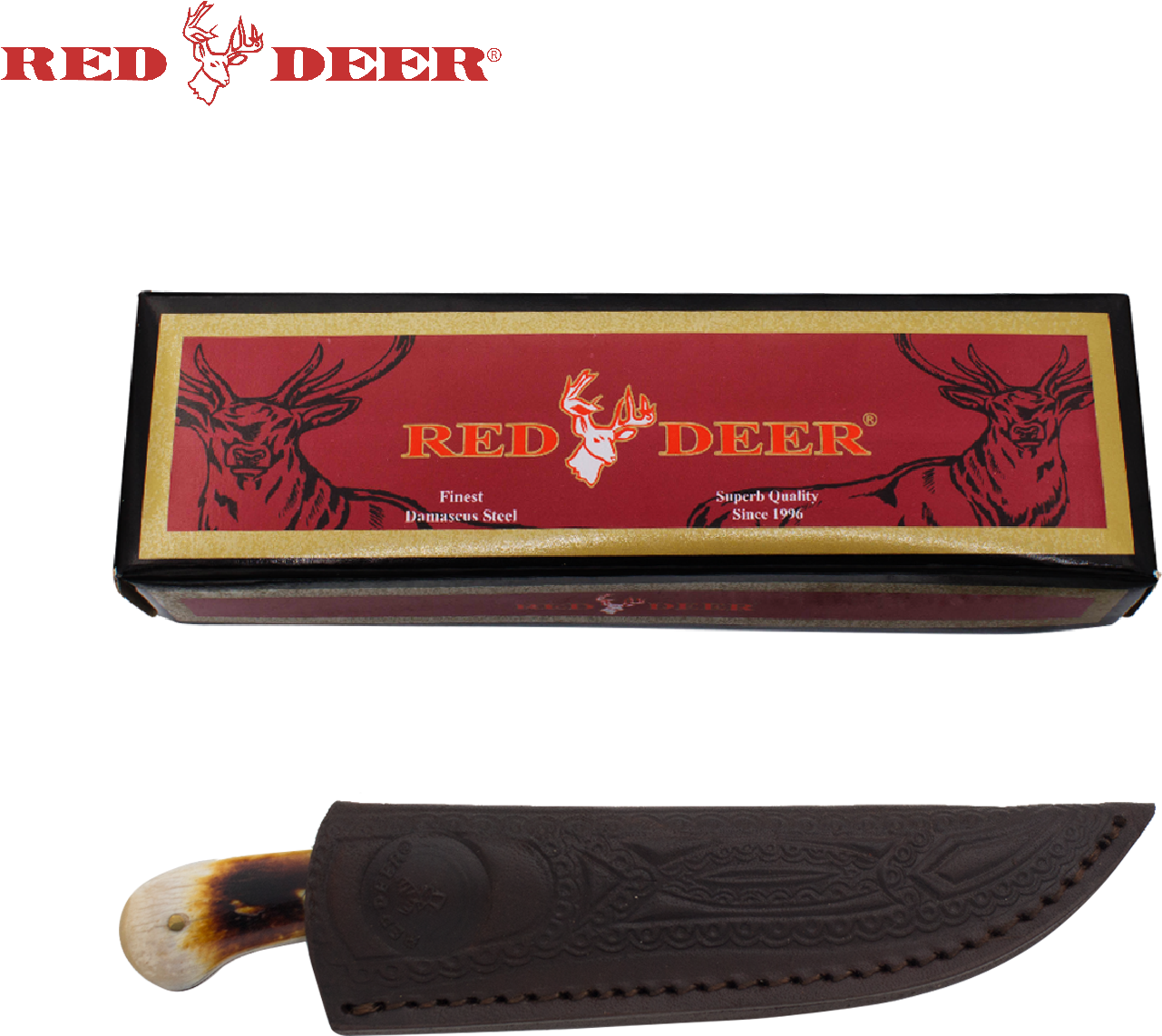 7 In Red Deer® Hunting Knife Real Bone Handle - Purple Red Deer Shaving Barber Vintage Straight Razor (1500x1500), Png Download
