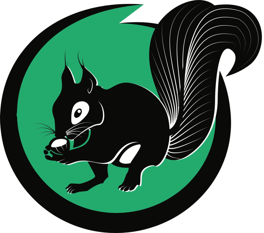 Squirrel Cartoon Silhouette Encapsulated Postscript - Logo Squirrel (849x750), Png Download