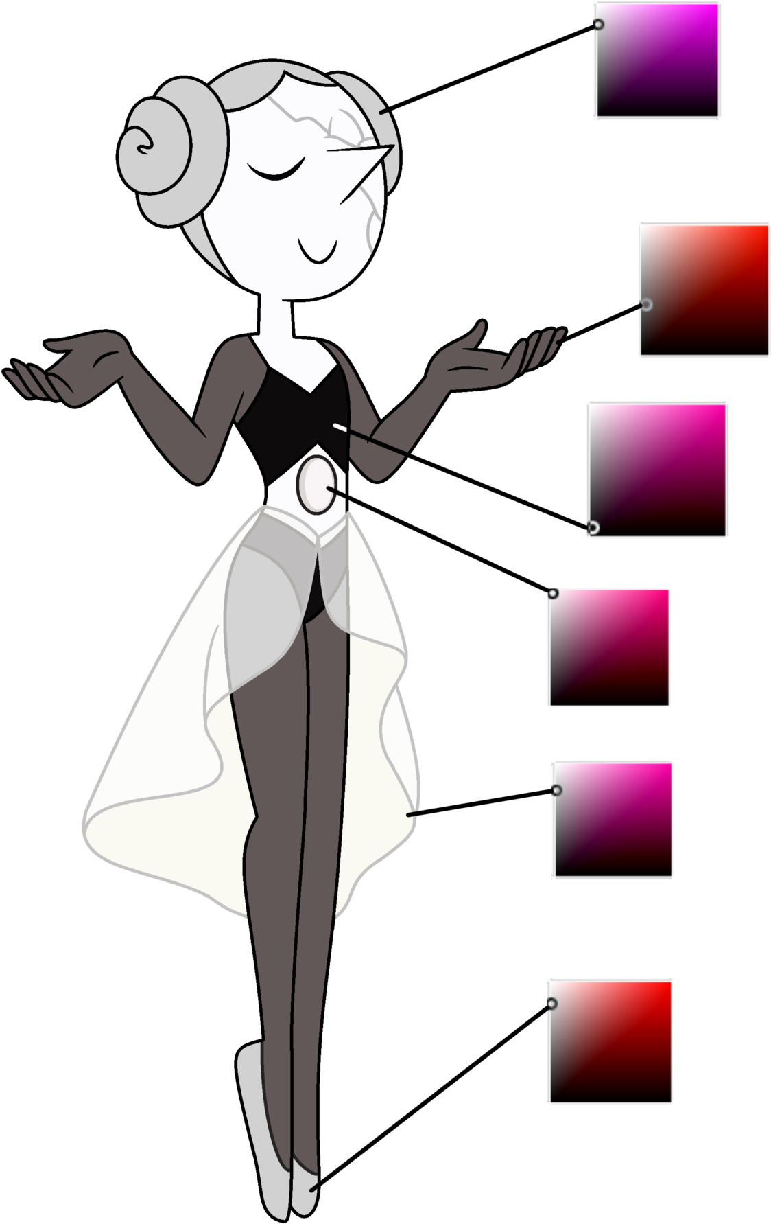 So I Didn't Really Believe That White Pearl Was The - Steven Universe White Diamond Pearl (1280x1892), Png Download