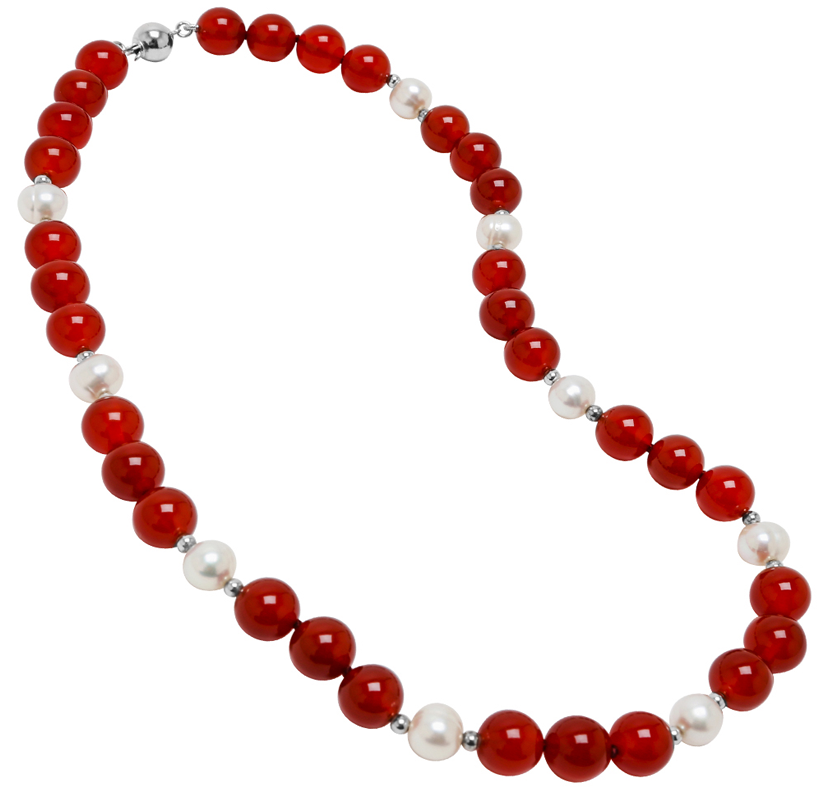 Genuine Opaque Stones And Fresh Water Cultured White - Silver (1000x1000), Png Download