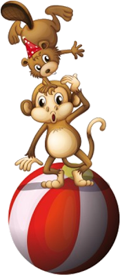 Circus Clipart Animals 3 - Circus Animals Cartoon Png (400x400), Png Download