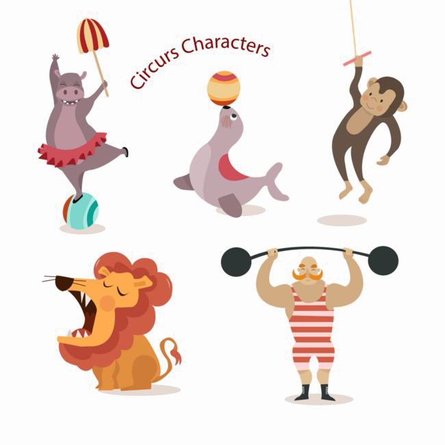 Circus Animals Png Photo - Animales De Circo Png (650x651), Png Download