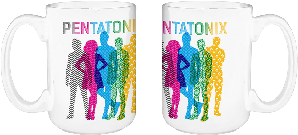 Pattern Silhouettes Mug - Pentatonix (1000x1000), Png Download