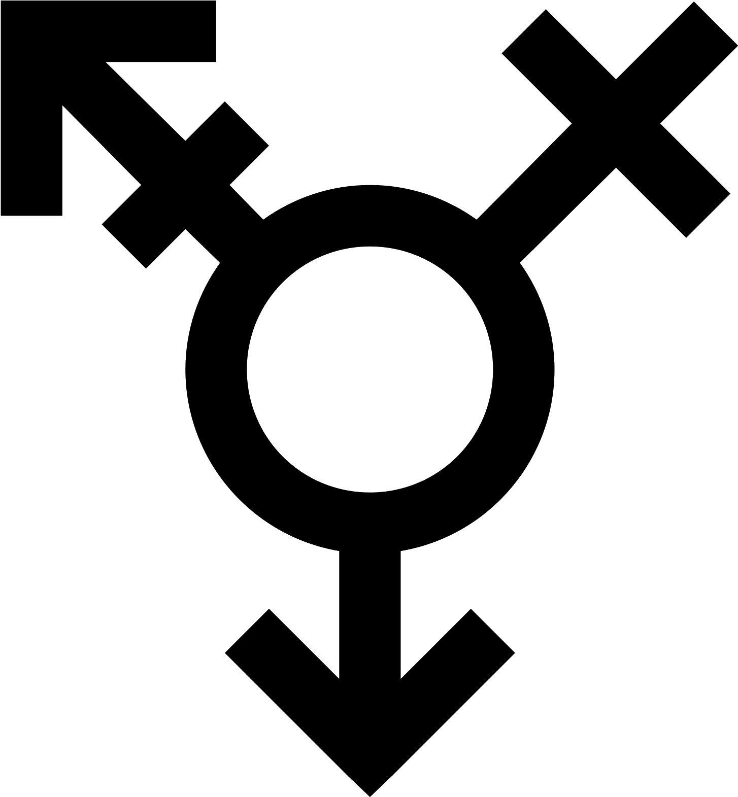 The Icon Is A Logo For Genderqueer - Transsexual Symbol (1600x1600), Png Download