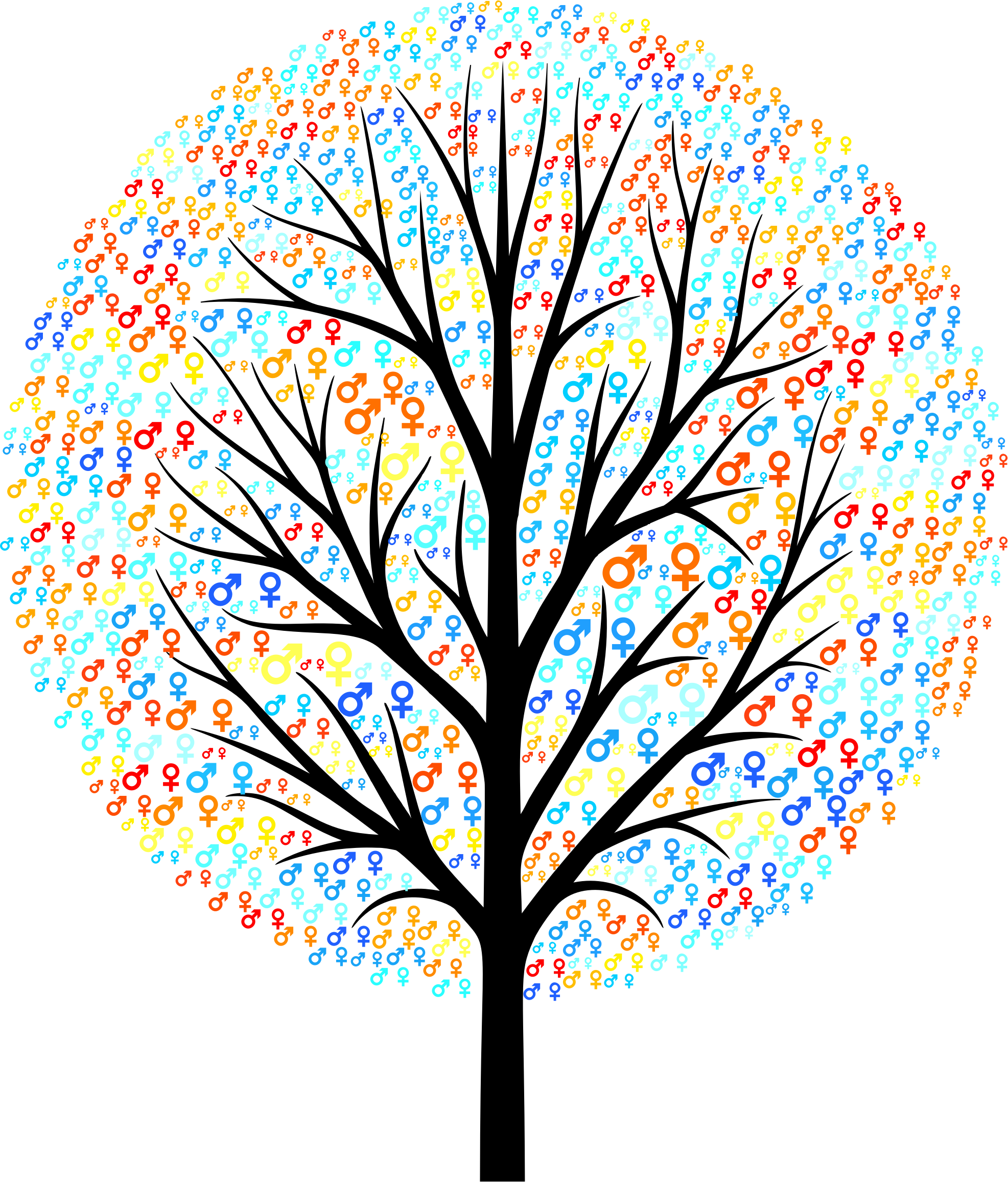 This Free Icons Png Design Of Gender Symbols Tree (1973x2314), Png Download