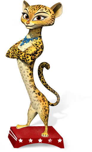 Gia - Madagascar 3 Europe's Most Wanted Gia (400x560), Png Download