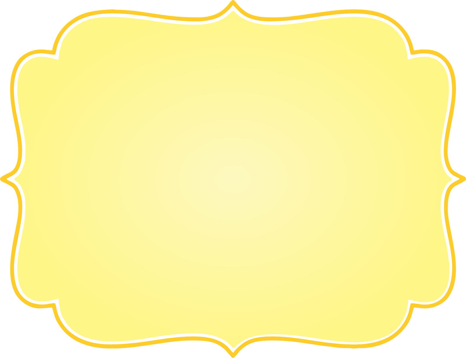 Frame Vintage Amarelo Png (1600x1230), Png Download