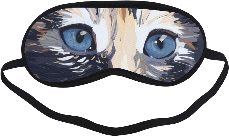 Cat Eye Sleep Mask Sleeping Mask - Blindfold (500x500), Png Download