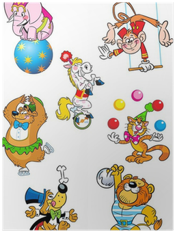 Animali Circo Cartoni (400x400), Png Download