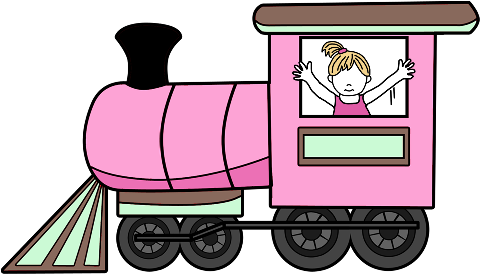 Train Personalized Birthday T Shirt - Pink Train Cartoon (1000x1000), Png Download