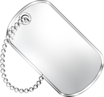 Military Tags On Psd Detail Military Dog Tag Official - Necklace (400x375), Png Download